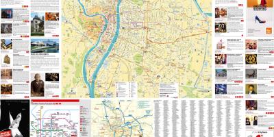 Lyon Fransa harita turist