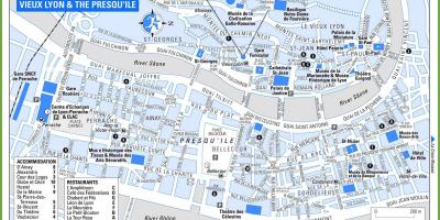 Vieux Lyon haritası
