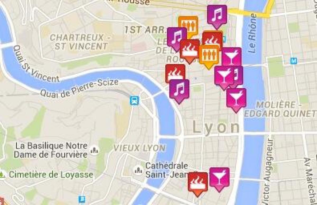 gay Lyon haritası
