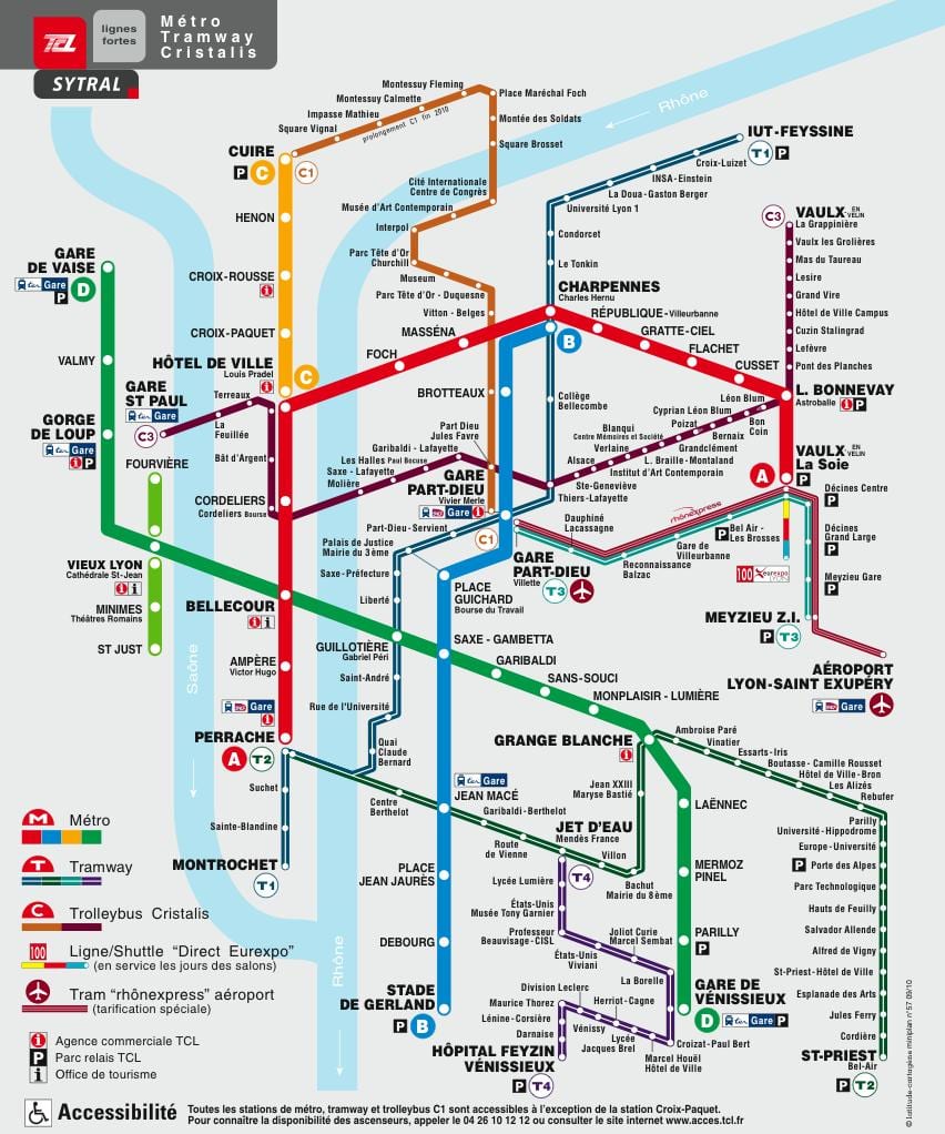 Lyon metro haritası
