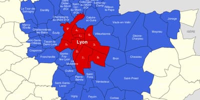 Lyon bölge haritası