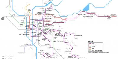 Rhone express Lyon haritası